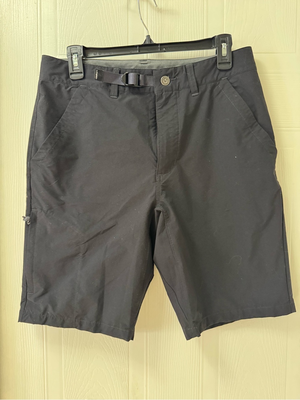 Patagonia Black Men's Hybrid Outdoor Shorts with Built-in Belt